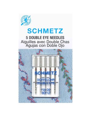 Schmetz Schmetz #1822 double eye needles carded - 80/12 - 5 count