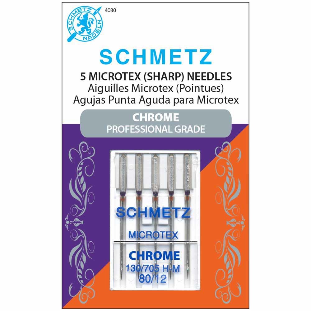 Schmetz Schmetz #4030 chrome microtex - 80/12 - 5 count