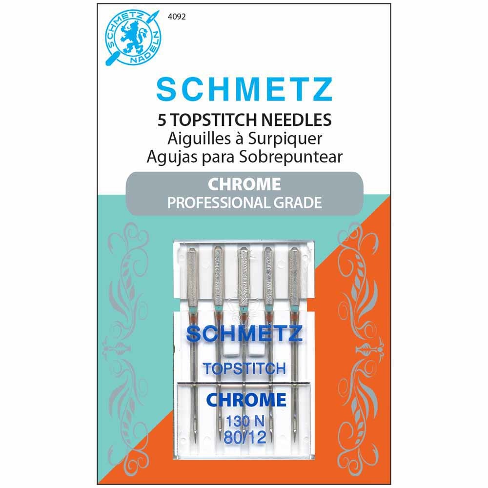 Schmetz Aiguilles Schmetz #4092 chrome à surpiquer 80/12 - 5 unités