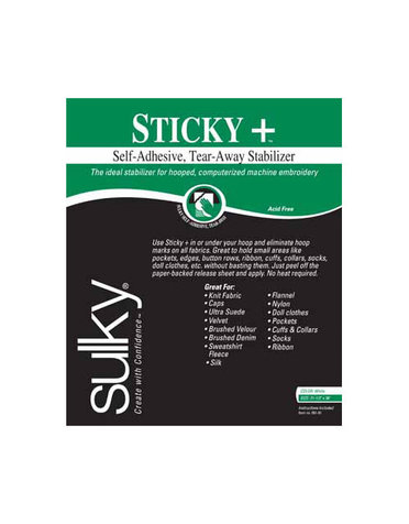 Sulky Paquet Sulky sticky + tear-away - blanc - 50 x 91cm (20po x 36po)