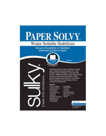 Sulky Sulky paper solvy - white - 21.5 x 28cm (81⁄2″ x 11″) - 12 sheets