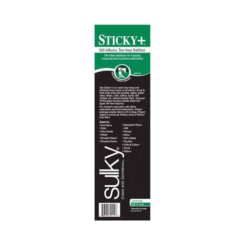 Sulky Sulky sticky + tear-away - white - 30.5cm x 5.5m (12″ x 6yd) roll