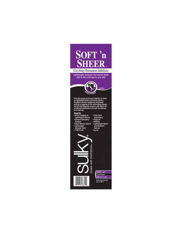 Sulky Sulky cut-away soft 'n sheer - black - 30.5cm x 10m (12″ x 11yd) roll