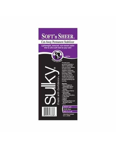 Sulky Sulky cut-away soft 'n sheer - Black - 20cm x 10m (8″ x 11yd) roll