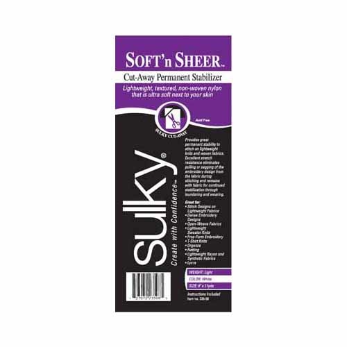 Sulky Sulky cut-away soft 'n sheer - white - 20cm x 10m (8″ x 11yd) roll