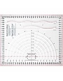 Komfort Kut Komfort kut slash-n-circle quilting ruler - 97⁄8 x 121⁄2″