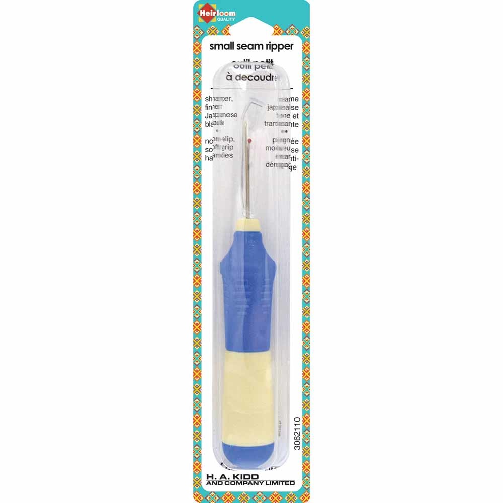 Heirloom Heirloom small seam ripper - extra large comfort grip - blue and cream
