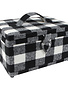 Vivace Panier à couture moyen Vivace - plaid blanc et noir - 25 x 19 x 15cm (10po x 7 1/2po x 5 3/4po)