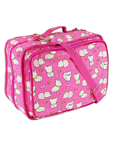 Vivace Vivace craft/accessories tote - fuchsia dogs - 33 x 25 x 13cm (13″ x 10″ x 5″)