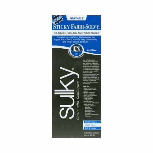 Sulky Sulky sticky fabri-solvy - white - 20cm x 5.5m (8″ x 6yd) roll