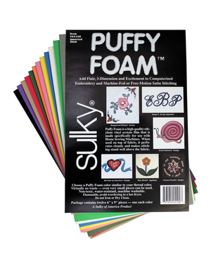 Sulky Sulky puffy foam - 12 colour assortment - 3mm (1⁄8″)