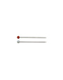 Heirloom Heirloom glass head pins - red & white - 35mm (13⁄8″)