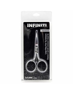 Infinity Infiniti large ring fine tip forged steel scissors - 4″ (10.2cm)