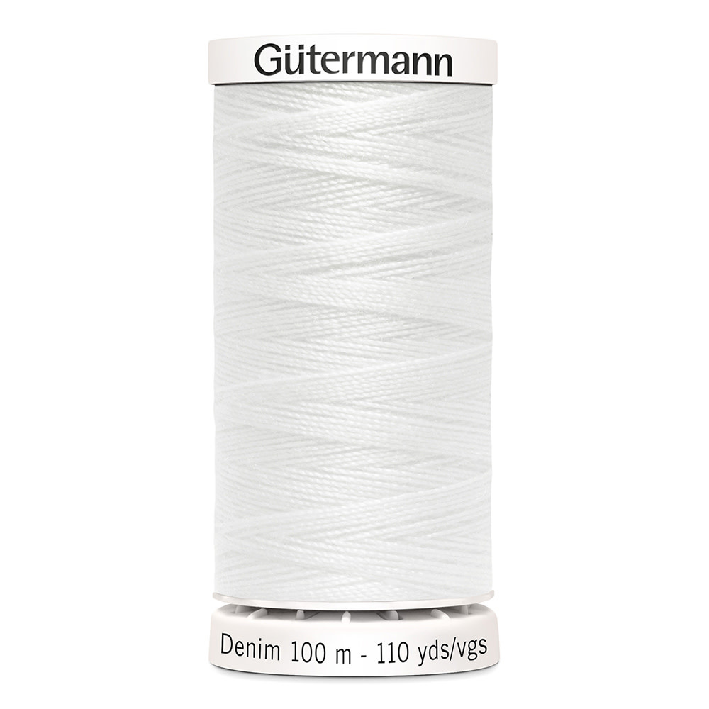 Gütermann Fil Gütermann pour Denim Blanc 100m
