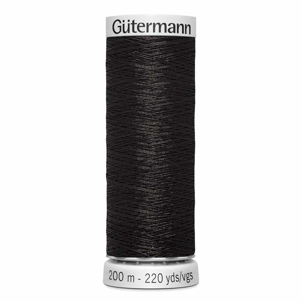 Gütermann Gütermann Dekor Metallic thread Black 200m