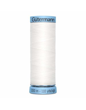 Gütermann Fil Gütermann 100% soie Blanc 100m