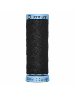 Gütermann Gütermann 100% Spun Silk thread Black 100m
