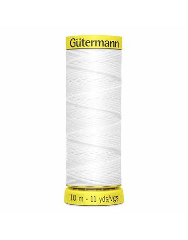 Gütermann Fil Gütermann Élastique Blanc 10m