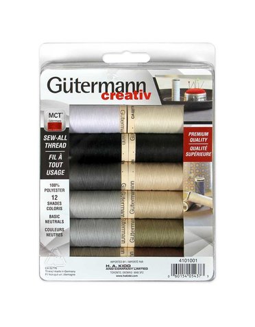 Gütermann Gütermann Sew-All MCT Thread 12 spool Set Neutral Colours 100m