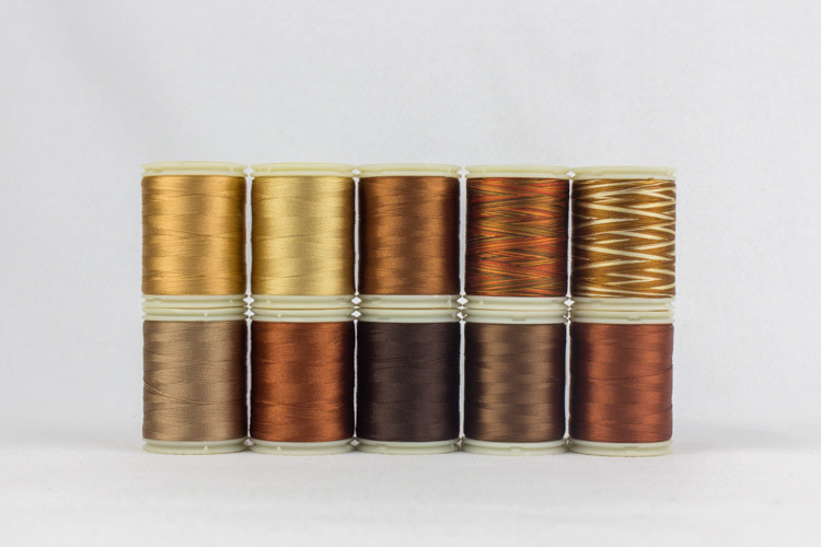 WonderFil Splendor Harmony brown Thread Pack 150m (10 spools)