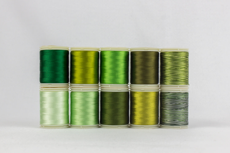 WonderFil Splendor Harmony green Thread Pack 150m (10 spools)