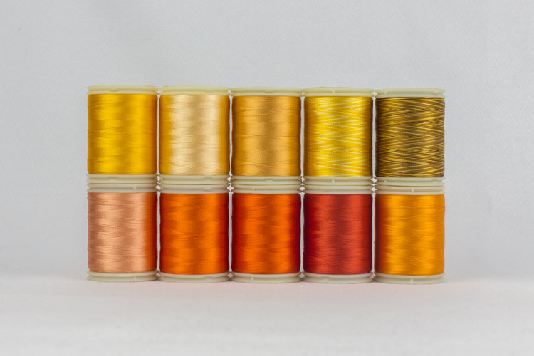 WonderFil Splendor Harmony orange Thread Pack 150m (10 spools)