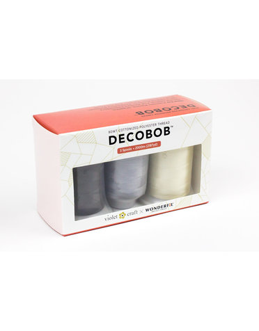 WonderFil DecoBob Decobob Thread Pack Neutral colours 2000m (3 spools)