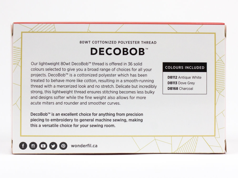 WonderFil DecoBob Decobob Neutral Thread Pack 2000 m (3 Bobbins)