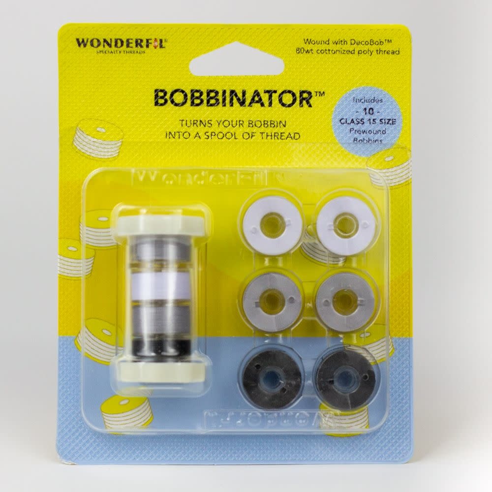Wonderfil Decobob Bobbinator bobbin pack Grey Size 15