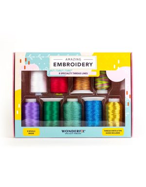 WonderFil Fabulous Embroidery Thread Pack 01 (9 spools)
