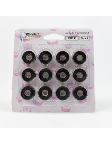 WonderFil DecoBob Prewound Decobob bobbins black