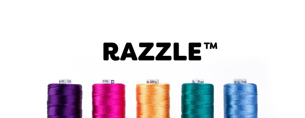WonderFil Razzle Fil rayon 8wt Razzle au choix 229m