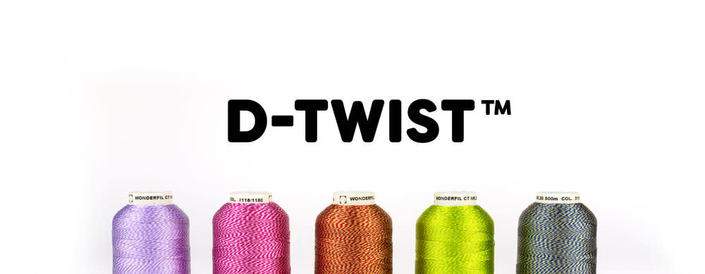 WonderFil D-Twist D-Twist multicoloured rayon 20wt thread select your style 500m