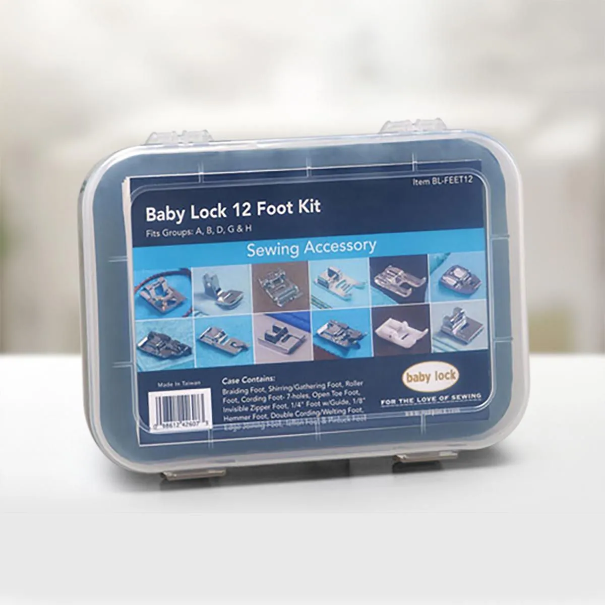 Baby Lock Baby Lock 12 Foot Kit With Case Contains 12 Different Presser Feet