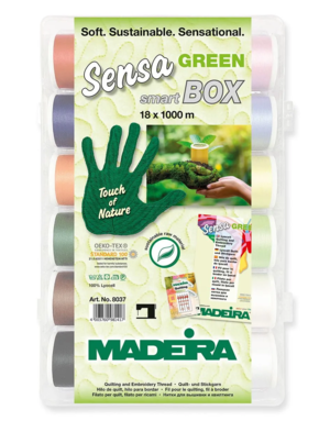Madeira Ensemble fils courtepointe Madeira Sensa Green Smartbox 1000m (18 Bobines)