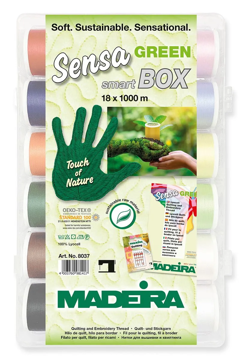 Madeira Madeira Sensa Green Smartbox quilting thread pack 1000m (18 spools)