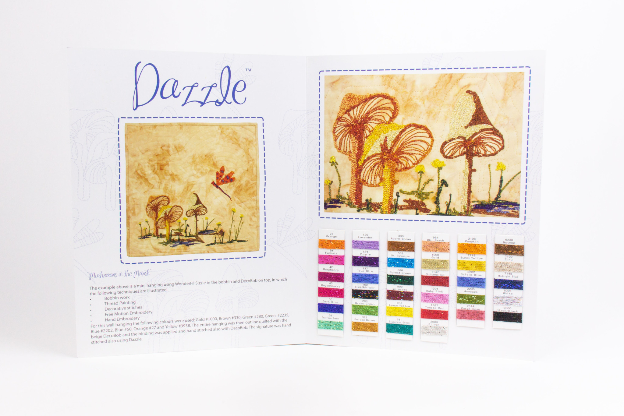 WonderFil Dazzle Charte de couleurs WonderFil Dazzle