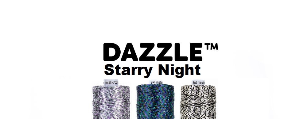 WonderFil Dazzle Fil métallique 8wt Dazzle Starry Night au choix