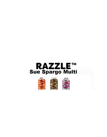WonderFil Razzle Fil rayon multicolore 8wt Sue Spargo Razzle 50m