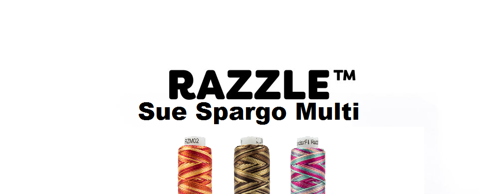 WonderFil Razzle Razzle Sue Spargo multicoloured rayon 8wt thread select your style 46m