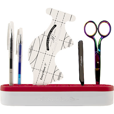 It's Sew Emma Rangement pour accessoires Stash N Store rouge
