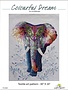 Libexpression Patron d'art textile Éléphant 30 x 24po