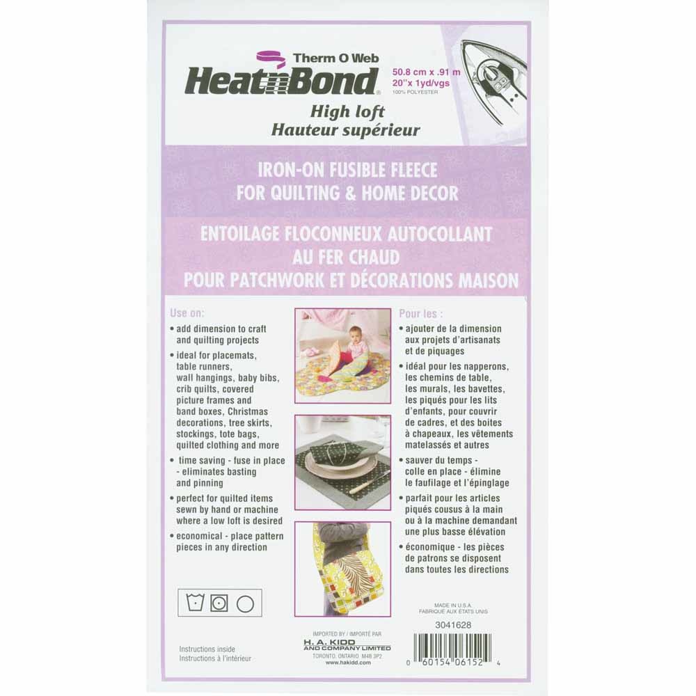 HeatnBond HEATNBOND Fusible High Loft Fleece Sheets - 50cm x .9m / 20″ x 1 yd