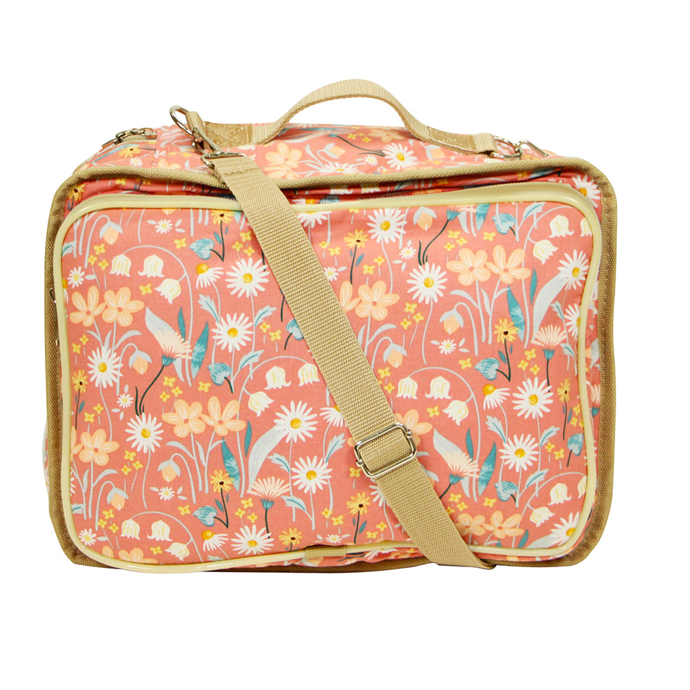 Vivace VIVACE Craft/Accessories Tote - Floral Dark Pink - 33 x 25 x 13cm (13in x 10in x 5in)