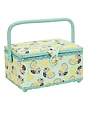 Vivace DISC VIVACE Panier à couture moyen - Chat/balle - 25 x 19 x 15cm (10 x 7 1/2 x 5 3/4po)