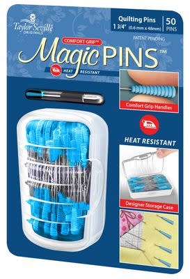 Taylor Seville Originals Magic Pins regular quilting 1.75 in 50 pins
