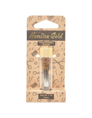 Hemline Gold HEMLINE GOLD Sharps Hand sewing Needles (Pack of 10)