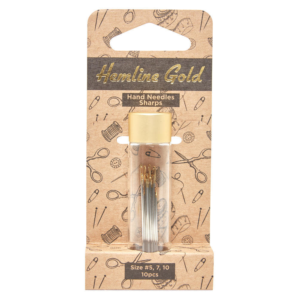 Hemline Gold HEMLINE GOLD Sharps Hand sewing Needles (Pack of 10)