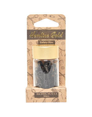 Hemline Gold HEMLINE GOLD Safety Pins (Black)