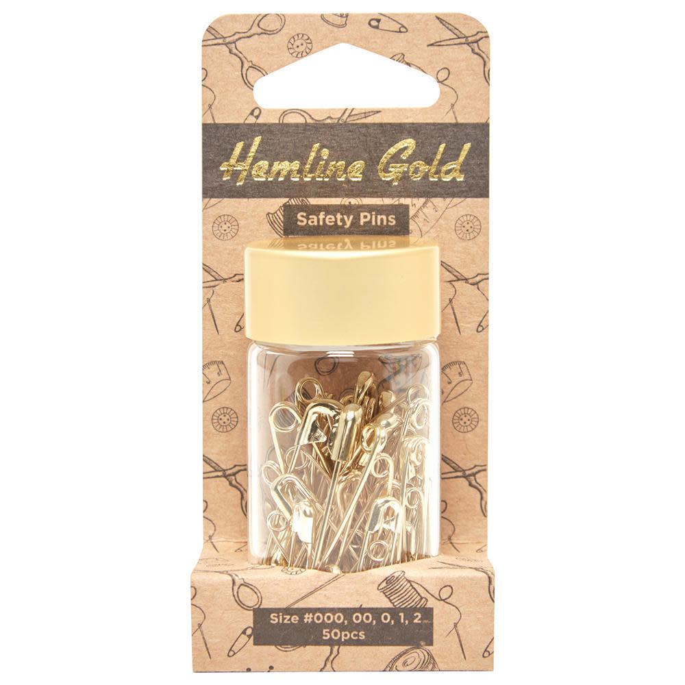 Hemline Gold HEMLINE GOLD Safety Pins (Gold)